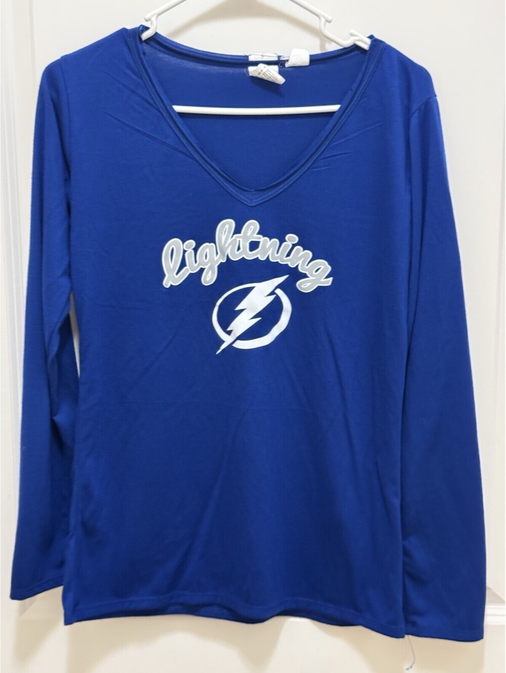 Concepts Sport Tampa Bay Lightning Women’s Medium Blue V Neck Long Sleeve Shirt